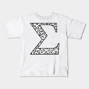 cheetah print “sigma” Kids T-Shirt